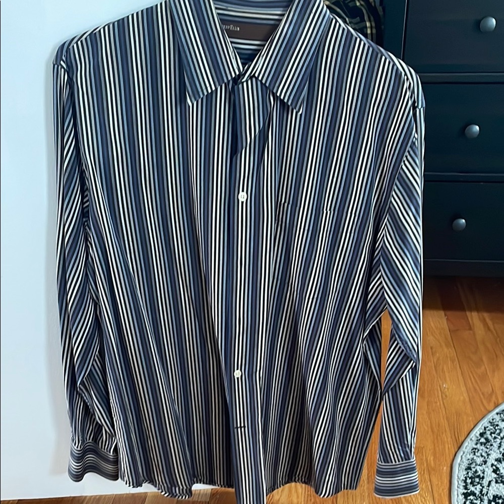 Nautica Men's Striped Black Shirt